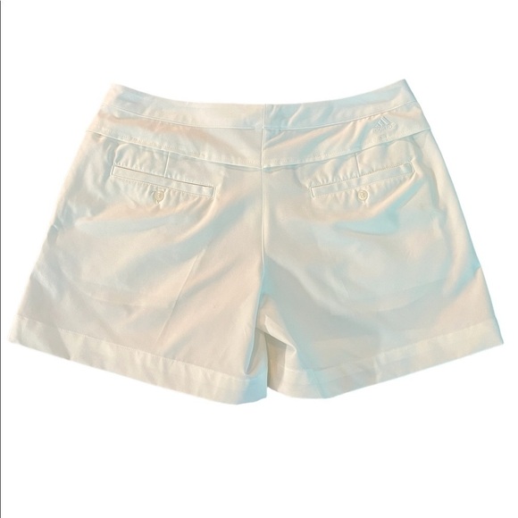 ADIDAS WOMENS WHITE ATHLETIC SHORTS SIZE 10 - Picture 2 of 12